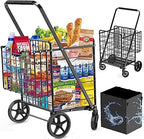 455lbs Shopping Cart for Groceries, Large Heavy Duty Grocery Cart on Wheels by FOWORE