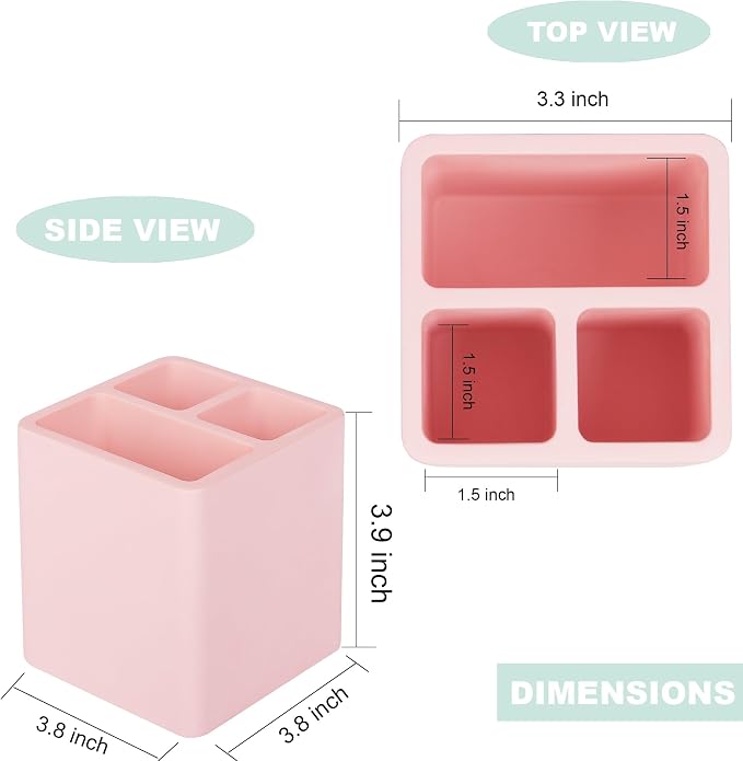 Diatomite Toothbrush Holders Tooth Brush Organizer - Blush Pink - Image 5