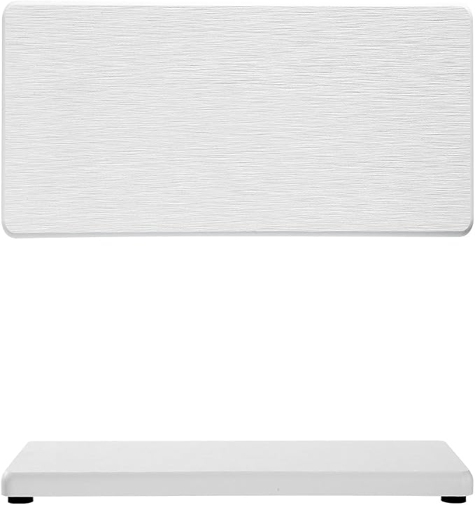 2PCS 7"x3.5" Water Absorbing Bathroom Sink Vanity Trays, Diatomite Stone Quick Drying Mat for Kitchen Counter, Dish Rack Dispenser Sponge Holder Caddy Organizer, White, 7"x3.5" by Razborci