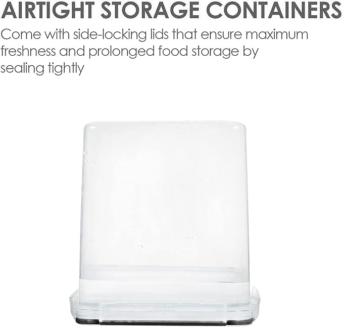 Vtopmart 2.5 L Flour Sugar Storage Containers, 4 PCS, Black - Image 3