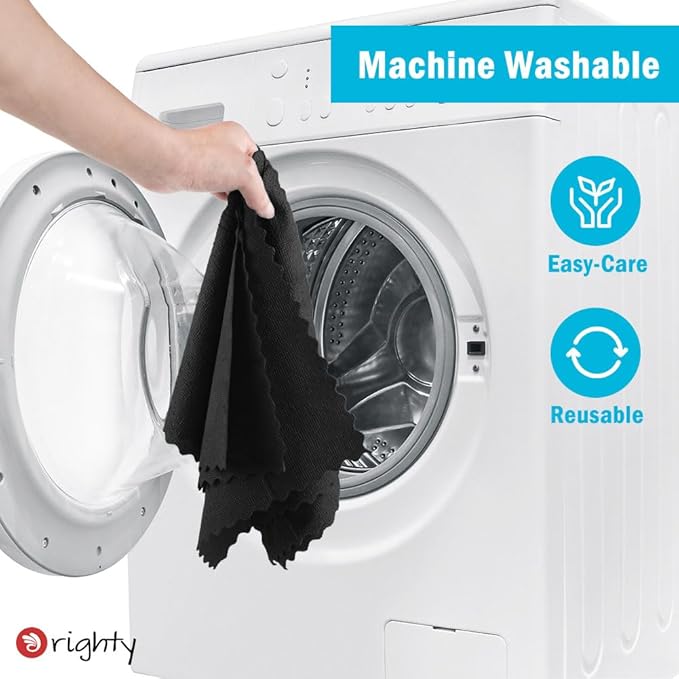 Orighty Microfiber Cleaning Cloth - 24 Pack, Black Cleaning Rags 12x11 inch - Image 7