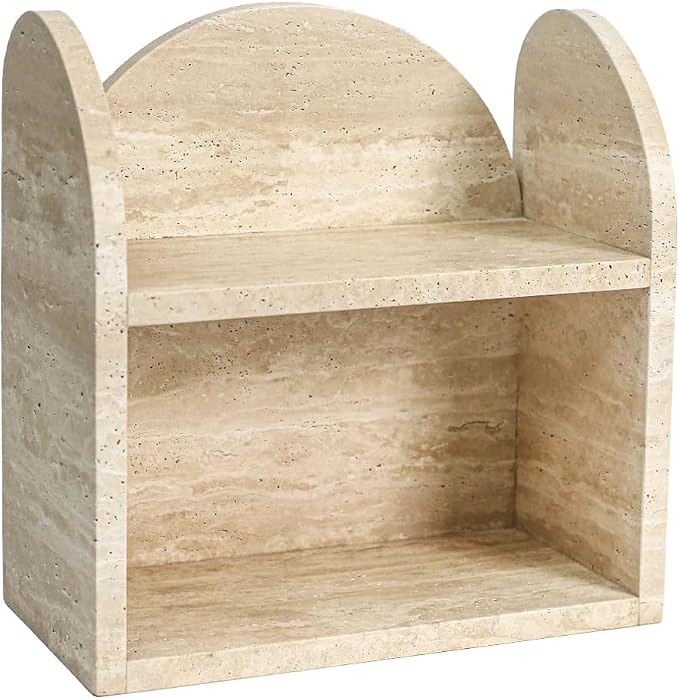DUANYAN Travertine Shelf Bathroom Counter Organizers and Storage 2-Tier by DUANYAN