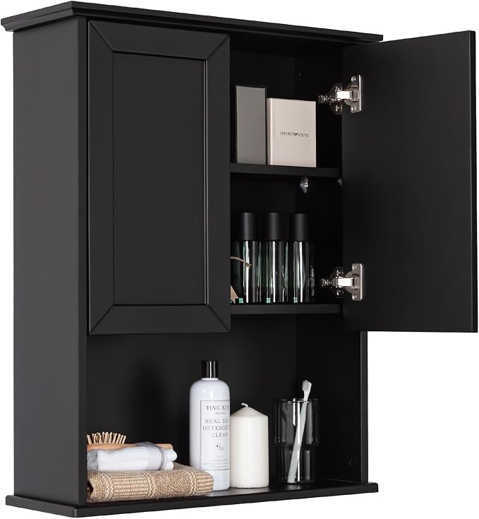 VANIRROR Bathroom Wall Mounted Wood Medicine Cabinet with Adjustable Shelf by VANIRROR