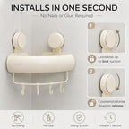 Corner Shower Caddy Suction Cup, Removable Bath Organizer Shelf - Image 3
