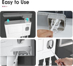 iHave Toothbrush Holders Wall Mounted with Toothpaste Dispenser & 2 Cups - Image 7