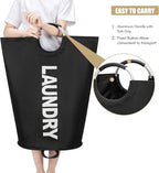 Maxsilan 90L Large Laundry Basket, Freestanding Tall Clothes Hamper, Collapsible Laundry Bag, Black (Pack of 3) - Image 5