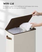 SOLEDI Slim Laundry Basket with Lid, Narrow Laundry Hamper for Small Space - Image 3
