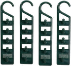 Space Saving Closet Hanger Holders - Set of 4 Durable Green Plastic by MilesKimball