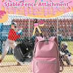 6pcs Pink Ice Cream Drip Baseball Softball Dugout Organizer Bat Holder Rack Fence Hook for Bag Helmet Glove with Name Tags for Boy Girl Team Gifts Coach Mom Must Have Gear Accessory - Image 5
