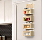 Simple Houseware 4 Clear Window Pocket Over Door Hanging Organizer, Beige - Image 3