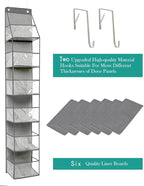 6-Shelf Over The Door Hanging Storage Closet Organizer (Grey) - Image 5