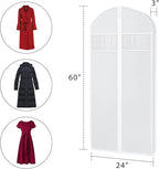 Zilink Long Dress Garment Bags for Storage Clear Coat Cover Bag 60 in,2Pack - Image 2