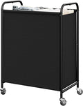 GRANNY SAYS 2 Section Laundry Sorter, 130L Large Hamper Basket with Wheels by GRANNYSAYS