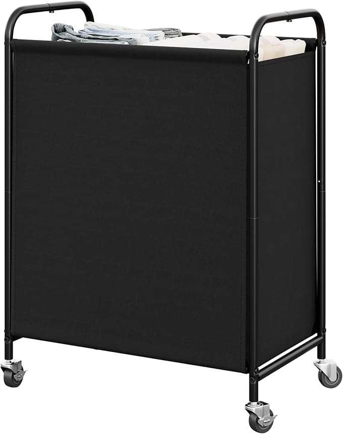 GRANNY SAYS 2 Section Laundry Sorter, 130L Large Hamper Basket with Wheels by GRANNYSAYS