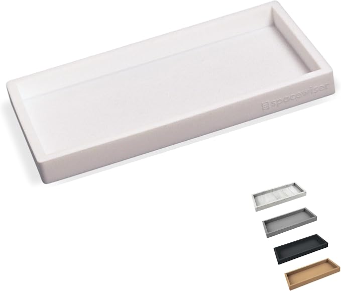 Spacewiser Countertop & Vanity Silicone Tray - Small 7.7" Kitchen Soap Tray by Spacewiser