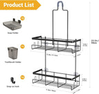 Hanging Shower Caddy Over Showerhead - Rustproof No Drill Shower Organizer - Image 6
