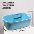 ALINK Large Plastic Shower Caddy Tote, Portable Storage Caddy Basket Organizer with Handle for Dorm, Bathroom, Tool, Garden, Kitchen, Cleaning Supplies – Blue - Image 2