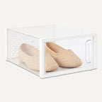 Amazon Basics Stackable and Foldable Clear Shoe Storage Organizer Box, Small, 12-Pack - Image 3