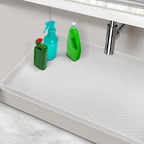Under The Sink Mat Waterproof, Under Kitchen Sink Mat and Protector for 34" x 22" Cabinets, Under Sink Tray Organizer, Shelf Liner Cabinet Liner for Bathroom, Kitchen and Dining Room, Light Gray by MECHEER