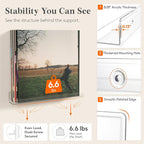 Lifewit Narrow Acrylic Floating Shelves for Vinyl Record 12", Clear 6 Pack - Image 4