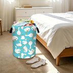 Ducks White Laundry Basket Foldable Laundry Hamper With Handles Clothes Storage Bucket Organizer Laundry Bag For Bedroom Bathroom Laundry Storage 19.6 x 15.7 - Image 6