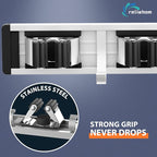 reliahom Broom Holder Wall Mount Mop Hanger Tools organizer 5Racks4Hooks,2P - Image 3