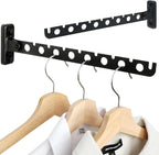 Alise Clothes Drying Racks Wall Mounted Coat Hangers,Black,2 Pcs by Alise