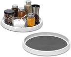 2 Pack, 12-Inch Non-Skid Lazy Susan Organizers - Turntable Rack for Pantry Organization and Storage, Kitchen, Fridge, Cabinets, Bathroom Makeup Vanity Countertop, Under Sink Organizing, Spice Rack - Image 9