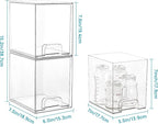 Vtopmart Clear Stackable Storage Drawers, 4 Pack Tall Plastic Organizers - Image 2