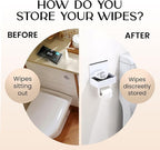 Day Moon™ - Toilet Paper Holder with Shelf - Modern Roll Holder for Bathroom - 1 Pack - Wall Mount - with Storage, White - Image 2