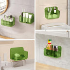 CGBE 2-Pack Cabinet Door Organizer, Self Adhesive Bathroom Shelves, Green - Image 7