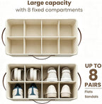 Varhomax Shoe Organizer Box for Closet, Small Foldable Shoe Storage Basket - Image 4