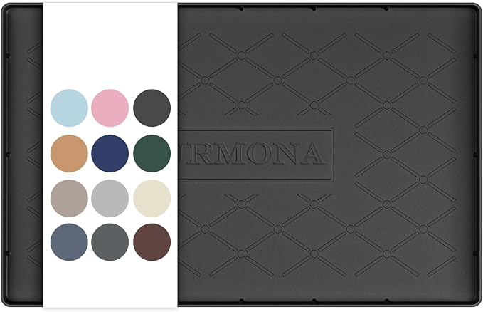 URMONA Under Sink Mat 19 x 12 in, Waterproof Silicone Cabinet Protector by URMONA