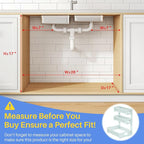 Under Sink Organizer, 3-Tier Thickened Metal Pull out Cabinet Organizer Shelf, Height Adjustable Slide out Storage Drawer Rack for Kitchen Bathroom Pantry Laundry Home, 2-Pack, LightBlue - Image 2