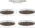 LAMU 12'' Rotating Lazy Susan Organizer, Wooden Lazy Susan Turntable - Image 3