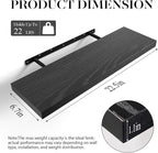 BAYKA Black Floating Shelves 22.5in, Set of 3, Wall Mounted for Wall Decor - Image 3