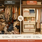 Hanging Closet Clothes Organizers and Storage Detachable 3 Tier Wider - Image 6