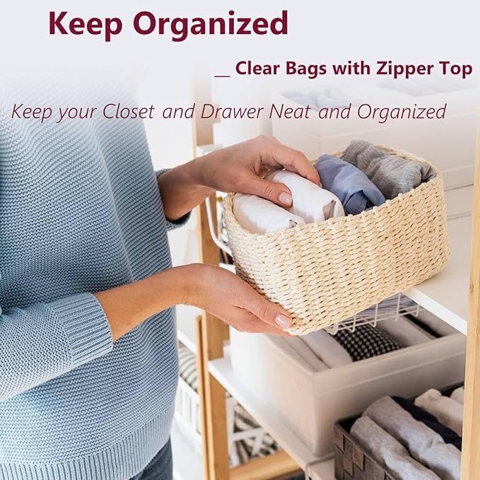 Large Plastic Bags With Zipper Top,3 Gallon,16" x 18",20 Pack,Extra Large Storage Packing for Clothes,Travel, Moving, Large Reusable bags,Heavy-Duty,BPA-Free, 2-mil Thick Clear Plastic - Image 6