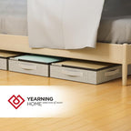 4.5 Inches Under Bed Storage Containers with Sturdy Sidewalls/Bottom and Reinforced Handles，Low Profile Underbed Storage for Clothes,Shoes,Pillows and Blankets with Zips and Clear Windows,4 Pack - Image 7