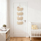 Dahey Over The Door Hanging Basket Storage 4-Tier Woven Wall Basket, Jute - Image 4