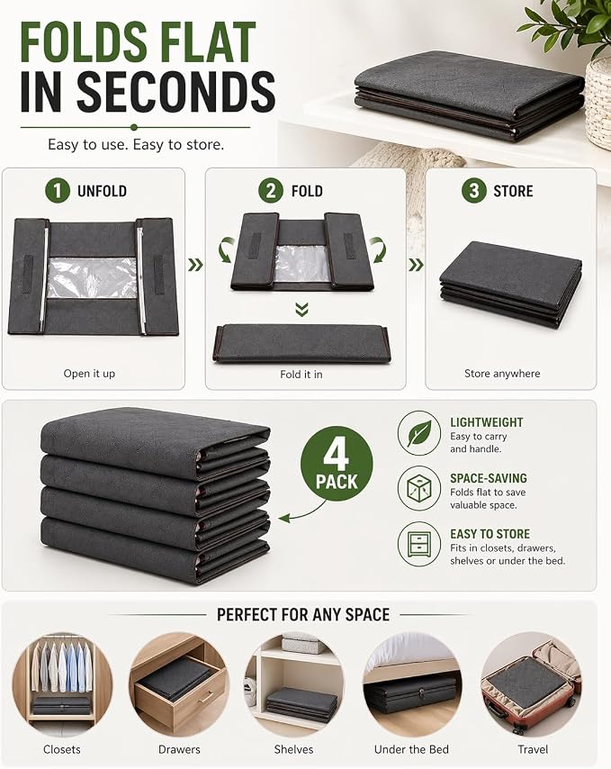 Under Bed Storage Containers 90L, Set of 4 Bags - Image 8