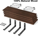 Fixwal 3+1 Tier Bathroom Floating Shelves Over Toilet, Dark Brown - Image 4