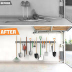 TORACK Plastic Wall Mounted Mop and Broom Holder, Garden Tools Organizer - Image 6