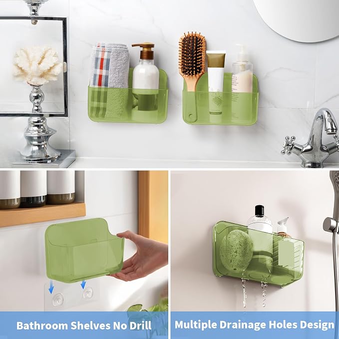 Diesisa Wall Mount Organizer, 2Pc Small Adhesive Cabinet Door Organizer - Image 5