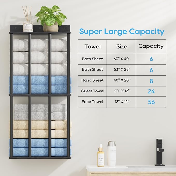 Towel Racks for Bathroom Wall Mounted, Updated 4 Bar Wall Towel Holder - Image 4