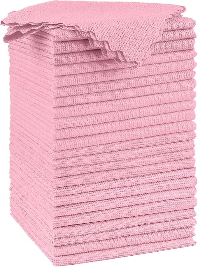 Orighty Microfiber Cleaning Cloth - 24 Pack, Pink Cleaning Rags 12x11 inch by AllRightinOrighty