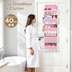 Over the Door Organizer, 5 Large Pocket Hanging Storage with 40lb Capacity - Image 7