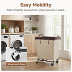 StorageWorks 210L Laundry Basket with Wheels, Rolling Hampers for Clothing - Image 3