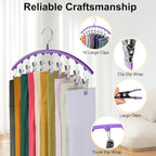 Volnamal Legging Organizer for Closet,4 Pack Metal Yoga Pants Hanger-Purple | Clothes Hanger w/10 Clips Hold 40 Leggings,Space Saving Hanging Closet Organizer College Dorm Essentials Apartment Essential - Image 5