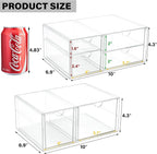 Prsildan Acrylic Makeup Organizer Clear Storage Drawer with 6 Small Drawers - Image 3